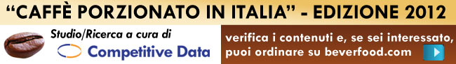 Ricerca di Mercato Studio Competitive Data - Il caffè porzionato capsule cialde monodose confezione Italia 2012