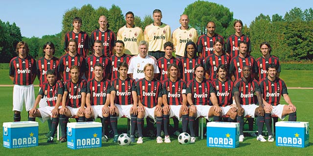 Poster Squadra Calcio AC Milan Sponsor Norda