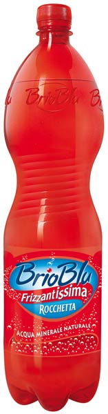 Bottiglie brio blu rocchetta rossa frizzantissima pet acqua minerale