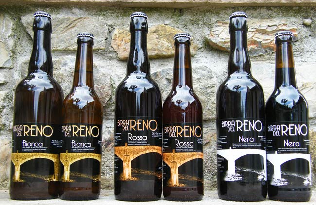 Artigianale Birra del Reno Bottiglia Vetro Azienda Agricola La Tartaruga Bianca al farro Rossa brown ale nera stout